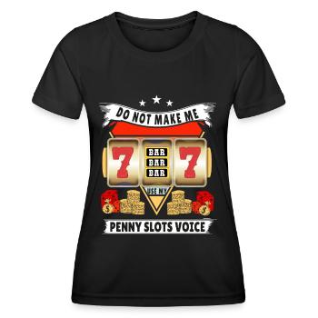 Kasino Glücksspiel Spielautomat Kartenspiel - Frauen Funktions-T-Shirt - Schwarz - Vorne - AI Model Female 172 light (172cm)