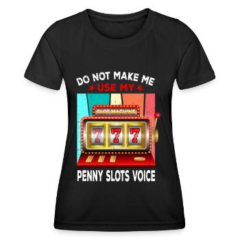 Casino Gambling Slot Machine à sous Jeu de cartes - T-shirt sport Femme - noir - Devant - AI Model Female 172 light (172cm)