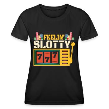 Kasino Glücksspiel Spielautomat Kartenspiel - Frauen Funktions-T-Shirt - Schwarz - Vorne - AI Model Female 172 light (172cm)