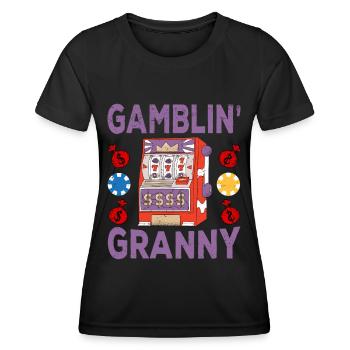 Kasino Glücksspiel Spielautomat Kartenspiel - Frauen Funktions-T-Shirt - Schwarz - Vorne - AI Model Female 172 light (172cm)