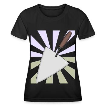 Cadeau de Noël Truelle de maçon Artisan Constructeur - T-shirt sport Femme - noir - Devant - AI Model Female 172 light (172cm)