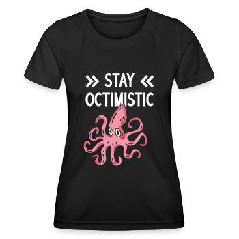 Poulpe Poulpe Tentacule de mer Poulpe Poulpe Poulpe Poulpe - T-shirt sport Femme - noir - Devant - AI Model Female 172 light (172cm)