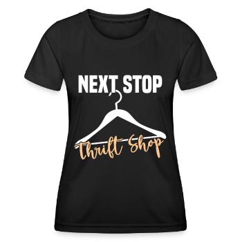 Magasin d’occasion Eco Hipster d’occasion - T-shirt sport Femme - noir - Devant - AI Model Female 172 light (172cm)