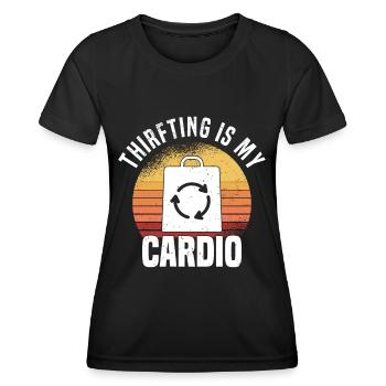 Magasin d’occasion Eco Hipster d’occasion - T-shirt sport Femme - noir - Devant - AI Model Female 172 light (172cm)