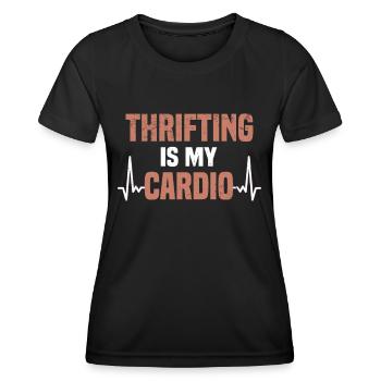 Magasin d’occasion Eco Hipster d’occasion - T-shirt sport Femme - noir - Devant - AI Model Female 172 light (172cm)