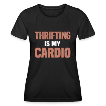 Magasin d’occasion Eco Hipster d’occasion - T-shirt sport Femme - noir - Devant - AI Model Female 172 light (172cm)