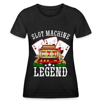 Kasino Glücksspiel Spielautomat Kartenspiel - Frauen Funktions-T-Shirt - Schwarz - Vorne - AI Model Female 172 light (172cm)