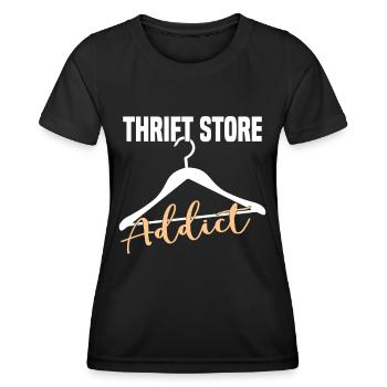 Magasin d’occasion Eco Hipster d’occasion - T-shirt sport Femme - noir - Devant - AI Model Female 172 light (172cm)