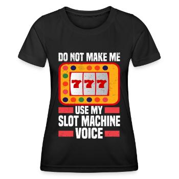 Casino Gambling Slot Machine à sous Jeu de cartes - T-shirt sport Femme - noir - Devant - AI Model Female 172 light (172cm)