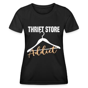 Magasin d’occasion Eco Hipster d’occasion - T-shirt sport Femme - noir - Devant - AI Model Female 172 light (172cm)