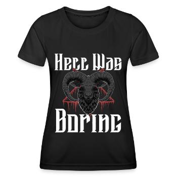 Satan Beelzebub Teufel Gothic Pentagram Mystisch - Frauen Funktions-T-Shirt - Schwarz - Vorne - AI Model Female 172 light (172cm)