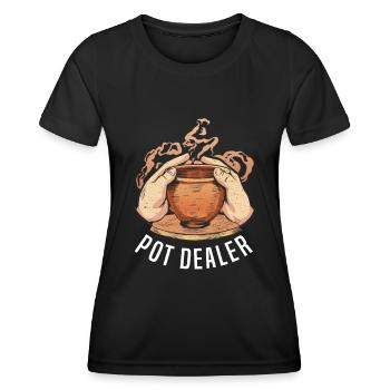 Pottery Clay Pottery Course Pottery Pottery - Women's Functional T-Shirt - black - Front - AI Model Female 172 light (172cm)