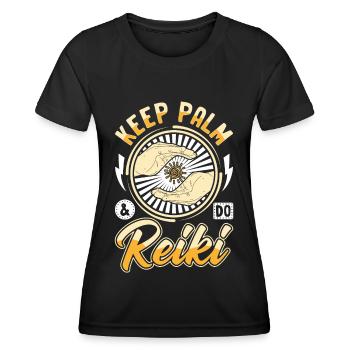 Reiki Praktizierende & Reiki Master - Frauen Funktions-T-Shirt - Schwarz - Vorne - AI Model Female 172 light (172cm)