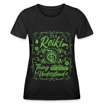 Reiki Praktizierende & Reiki Master - Frauen Funktions-T-Shirt - Schwarz - Vorne - AI Model Female 172 light (172cm)