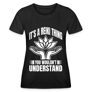 Reiki Praktizierende & Reiki Master - Frauen Funktions-T-Shirt - Schwarz - Vorne - AI Model Female 172 light (172cm)