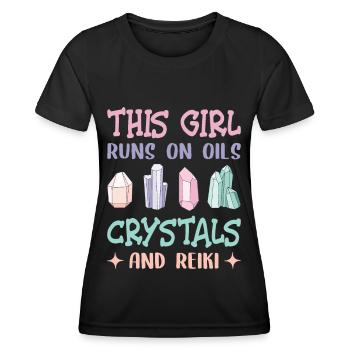 Reiki Praktizierende & Reiki Master - Frauen Funktions-T-Shirt - Schwarz - Vorne - AI Model Female 172 light (172cm)