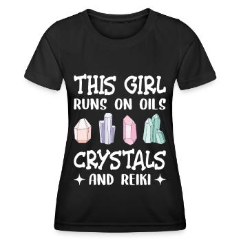 Reiki Praktizierende & Reiki Master - Frauen Funktions-T-Shirt - Schwarz - Vorne - AI Model Female 172 light (172cm)