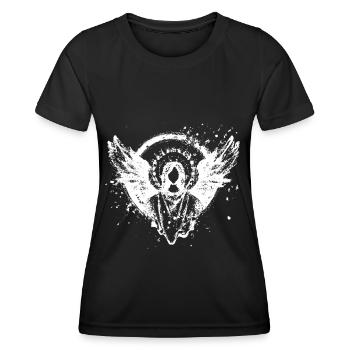 Épopée de l’ange au-delà de la mort Résurrection Jésus Dieu - T-shirt sport Femme - noir - Devant - AI Model Female 172 light (172cm)
