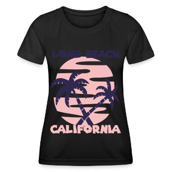 Family Vacation California Long Beach Palm Beach - Women's Functional T-Shirt - black - Front - AI Model Female 172 light (172cm)