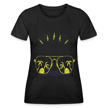 Lunettes de soleil California Venice Beach Palm Beach - T-shirt sport Femme - noir - Devant - AI Model Female 172 light (172cm)