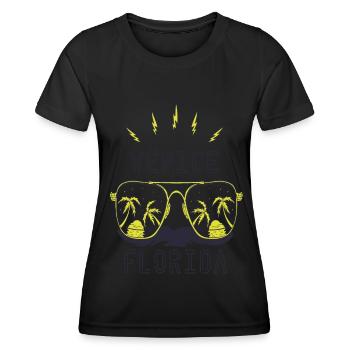 Palm Tree Lunettes de soleil Floride Venice Beach Ocean - T-shirt sport Femme - noir - Devant - AI Model Female 172 light (172cm)