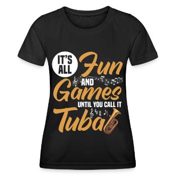 Euphonium Euphoniumspieler Blechbläser Euphonist - Frauen Funktions-T-Shirt - Schwarz - Vorne - AI Model Female 172 light (172cm)