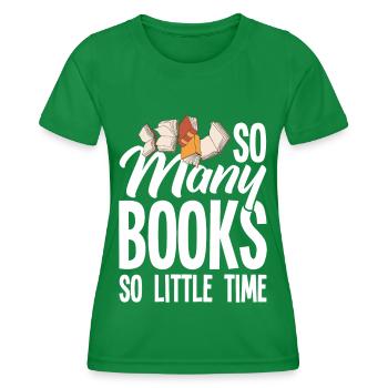 Bookworm Books Read Book Bookworm - Women's Functional T-Shirt - kelly green - Front - AI Model Female 172 dark (172cm)