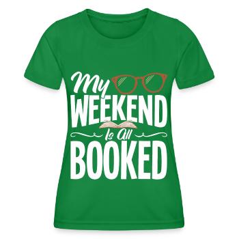 Bookworm Books Read Book Bookworm - Women's Functional T-Shirt - kelly green - Front - AI Model Female 172 dark (172cm)