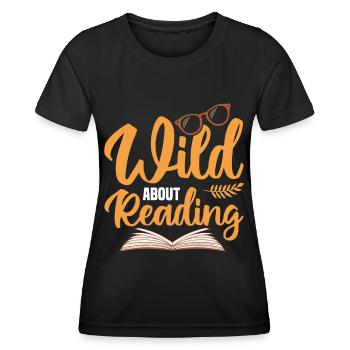 Bookworm Books Read Book Bookworm - Women's Functional T-Shirt - black - Front - AI Model Female 172 light (172cm)