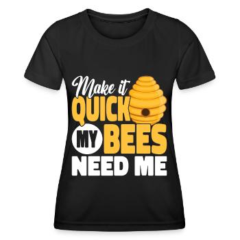 beekeeper beekeeper bees honey bee beekeeping - Women's Functional T-Shirt - black - Front - AI Model Female 172 light (172cm)