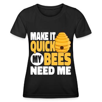 beekeeper beekeeper bees honey bee beekeeping - Women's Functional T-Shirt - black - Front - AI Model Female 172 light (172cm)