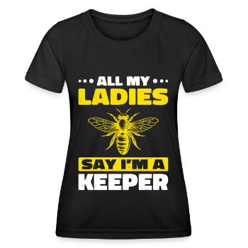 Beekeepers Bees Honey bees Beekeeping - Women's Functional T-Shirt - black - Front - AI Model Female 172 light (172cm)