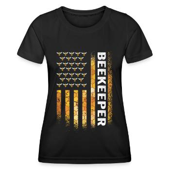 Beekeepers Bees Honey bees Beekeeping - Women's Functional T-Shirt - black - Front - AI Model Female 172 light (172cm)