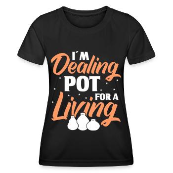 Töpfern Töpfer Töpferei Pottery - Frauen Funktions-T-Shirt - Schwarz - Vorne - AI Model Female 172 light (172cm)