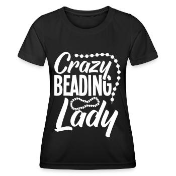 Perle Perle Broderie Bijoutier Fabricant de bijoux - T-shirt sport Femme - noir - Devant - AI Model Female 172 light (172cm)