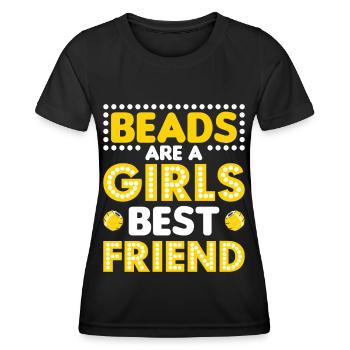 Perle Perle Broderie Bijoutier Fabricant de bijoux - T-shirt sport Femme - noir - Devant - AI Model Female 172 light (172cm)