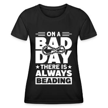 Perle Perle Broderie Bijoutier Fabricant de bijoux - T-shirt sport Femme - noir - Devant - AI Model Female 172 light (172cm)