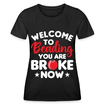 Bijoutier bijoutier perlé - T-shirt sport Femme - noir - Devant - AI Model Female 172 light (172cm)