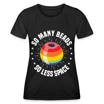 Perle Perle Broderie Bijoutier Fabricant de bijoux - T-shirt sport Femme - noir - Devant - AI Model Female 172 light (172cm)