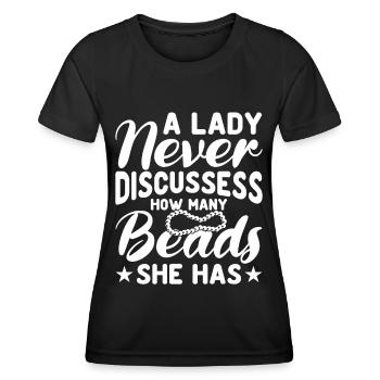 Bijoutier bijoutier perlé - T-shirt sport Femme - noir - Devant - AI Model Female 172 light (172cm)