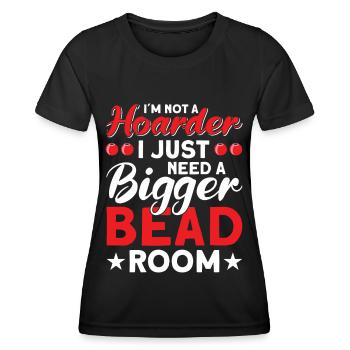 Perle Perle Broderie Bijoutier Fabricant de bijoux - T-shirt sport Femme - noir - Devant - AI Model Female 172 light (172cm)