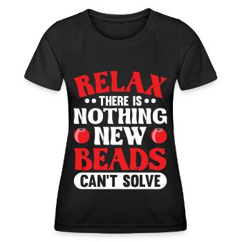 Bijoutier bijoutier perlé - T-shirt sport Femme - noir - Devant - AI Model Female 172 light (172cm)