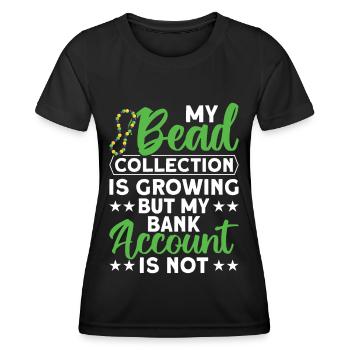 Perle Perle Broderie Bijoutier Fabricant de bijoux - T-shirt sport Femme - noir - Devant - AI Model Female 172 light (172cm)
