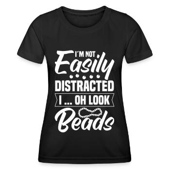 Bijoutier bijoutier perlé - T-shirt sport Femme - noir - Devant - AI Model Female 172 light (172cm)