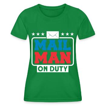 Postbote Briefträger Brief Paketdienst Geschenk - Frauen Funktions-T-Shirt - Kelly Green - Vorne - AI Model Female 172 dark (172cm)
