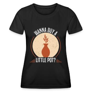 Poterie Argile Cours de poterie Poterie Poterie - T-shirt sport Femme - noir - Devant - AI Model Female 172 light (172cm)