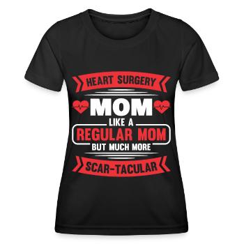 Transplantation cardiaque Chirurgie cardiaque Chirurgie cardiaque Chirurgie cardiaque Bypass - T-shirt sport Femme - noir - Devant - AI Model Female 172 light (172cm)