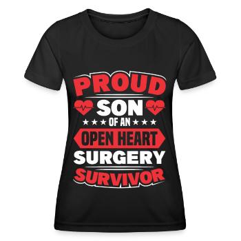 Transplantation cardiaque Chirurgie cardiaque Chirurgie cardiaque Chirurgie cardiaque Bypass - T-shirt sport Femme - noir - Devant - AI Model Female 172 light (172cm)