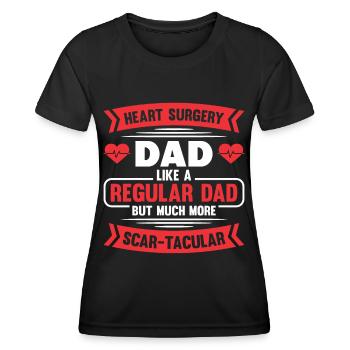 Transplantation cardiaque Chirurgie cardiaque Chirurgie cardiaque Chirurgie cardiaque Bypass - T-shirt sport Femme - noir - Devant - AI Model Female 172 light (172cm)