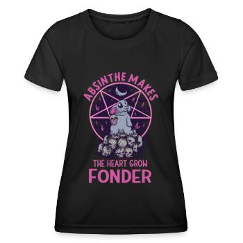 Satan Beelzebub Teufel Gothic Pentagram Mystisch - Frauen Funktions-T-Shirt - Schwarz - Vorne - AI Model Female 172 light (172cm)